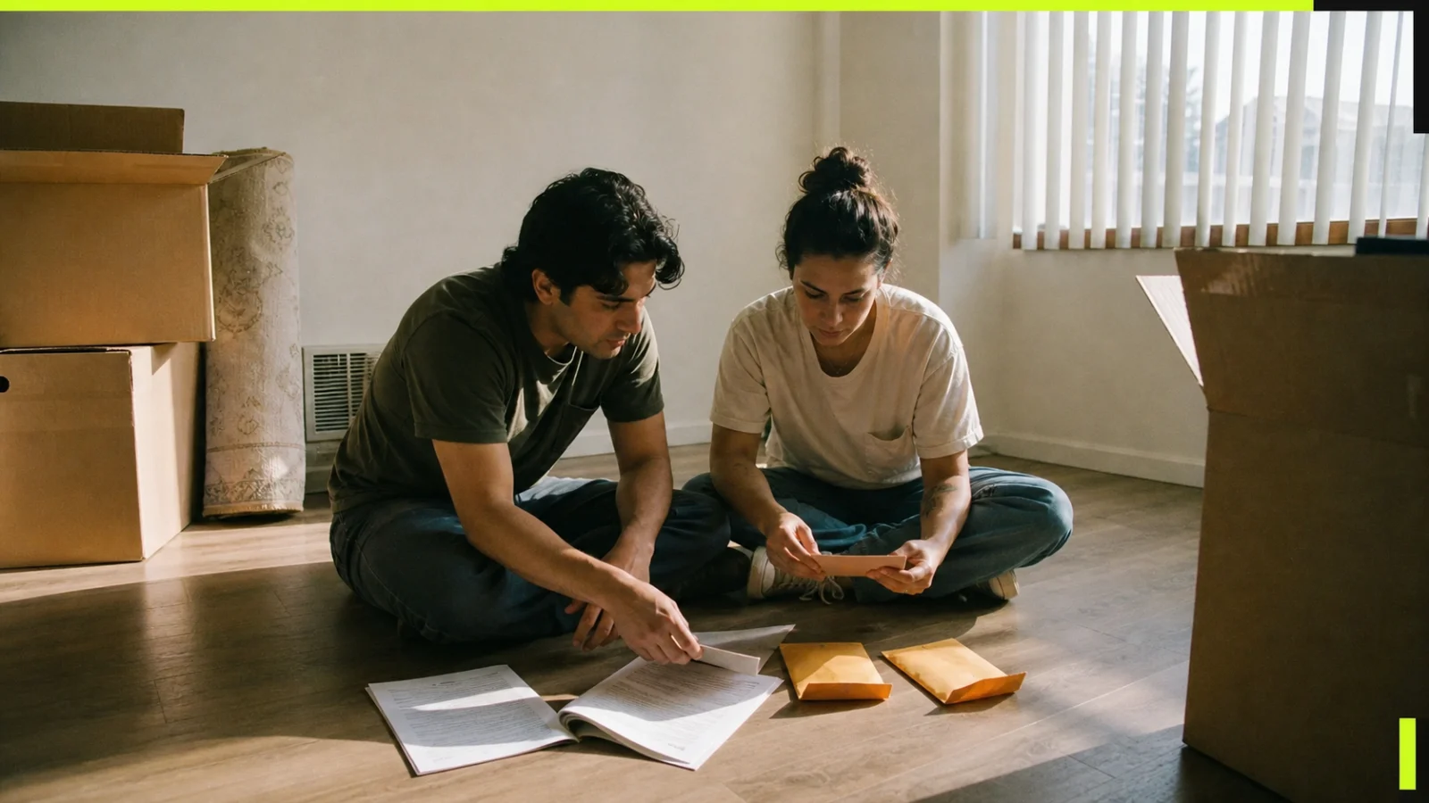 California renter separating first month's rent from advance rent and security deposit charges