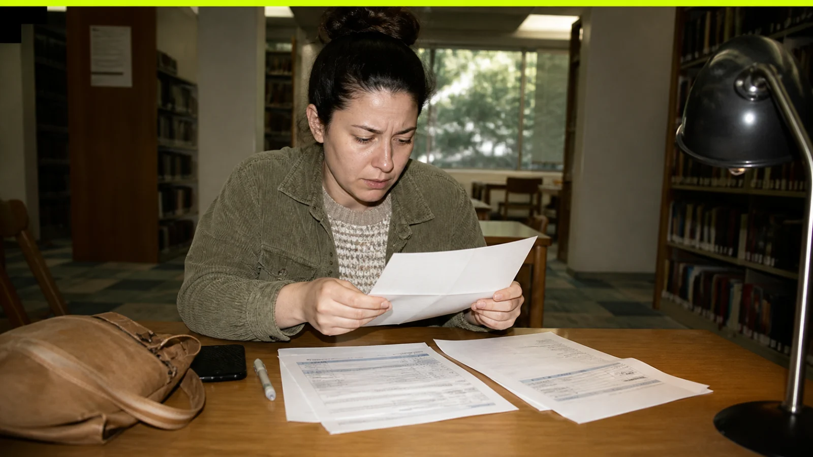 Renter verifying a debt collection notice against a move-out ledger, lease, and deposit records